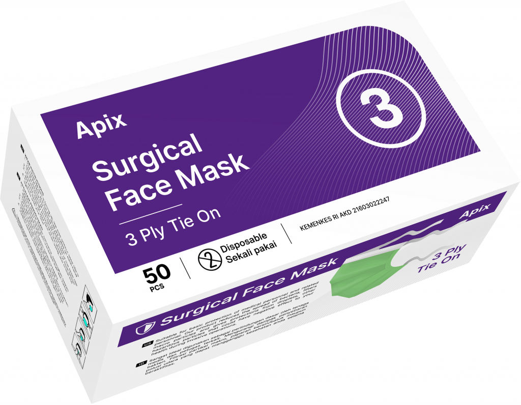 SURGICAL FACE MASK 3 PLY TIE ON